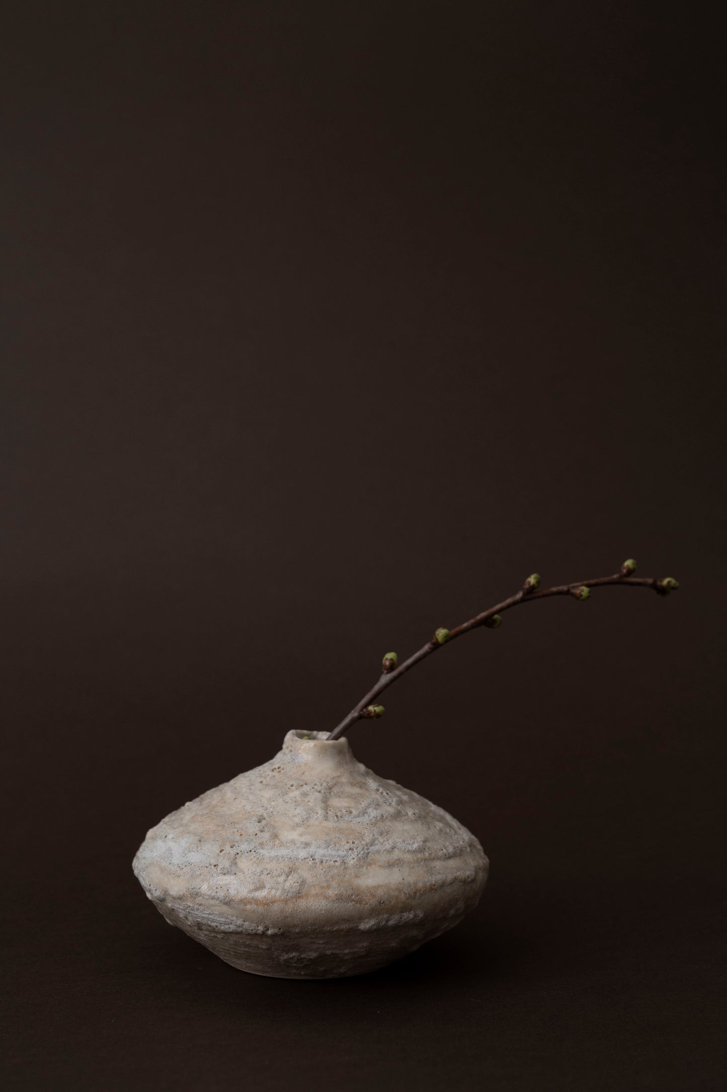 Ceramic Lava Vase, Light