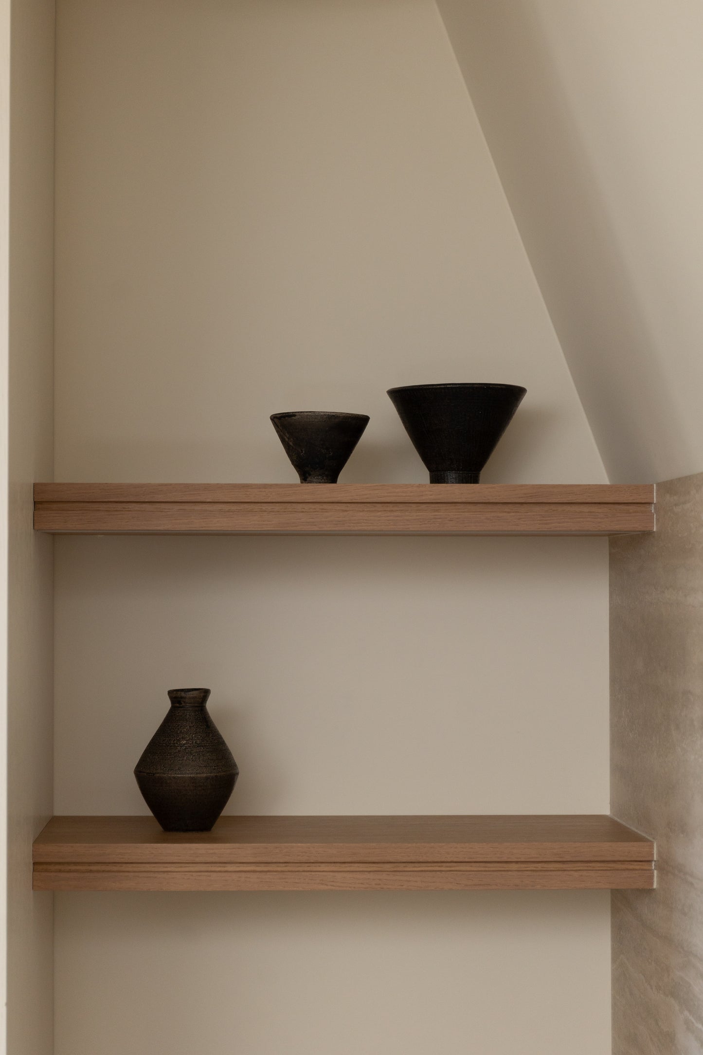 Angular Ceramic Vase, Black