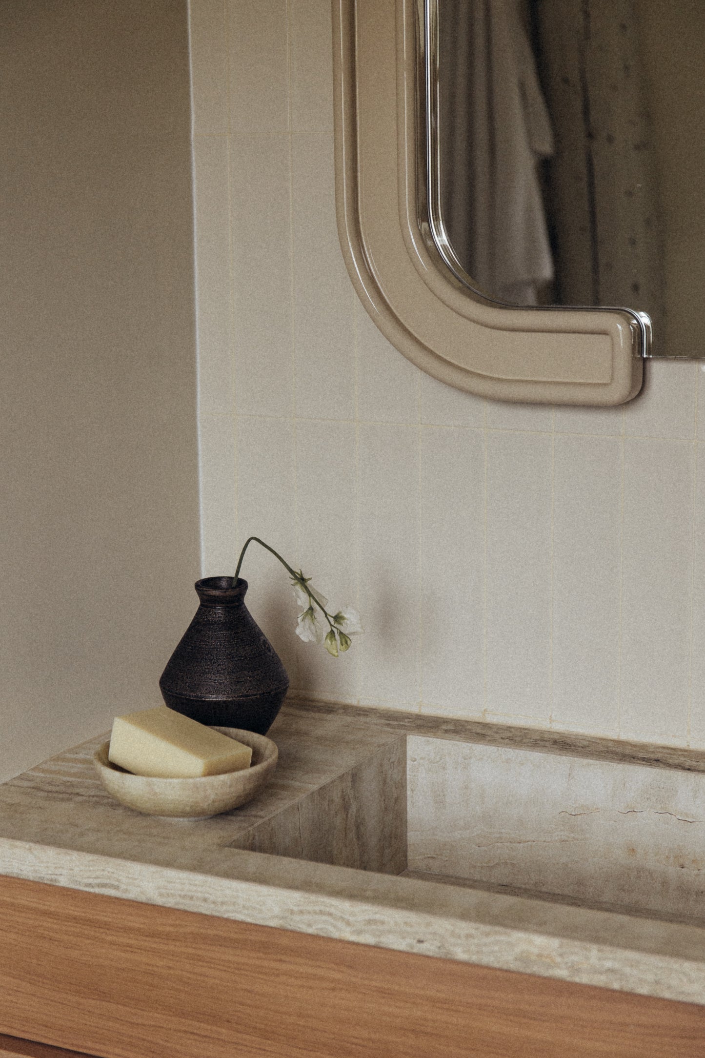 Angular Ceramic Vase, Black