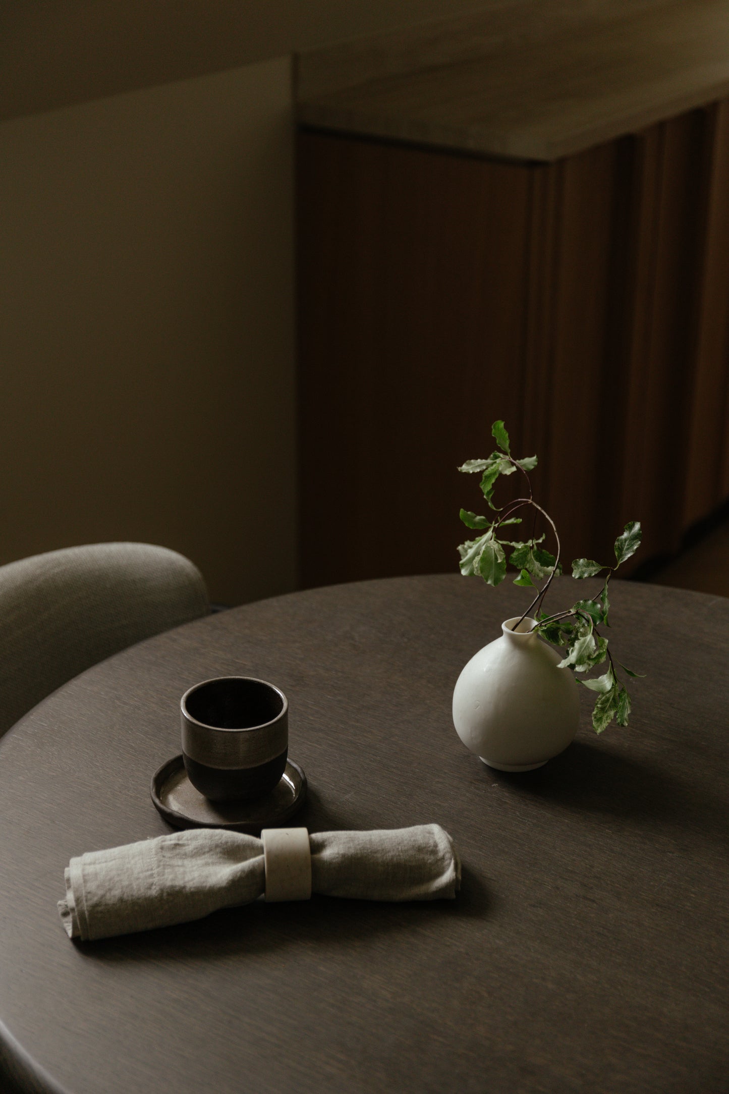 Napkin Ring, Crema Marfil Marble