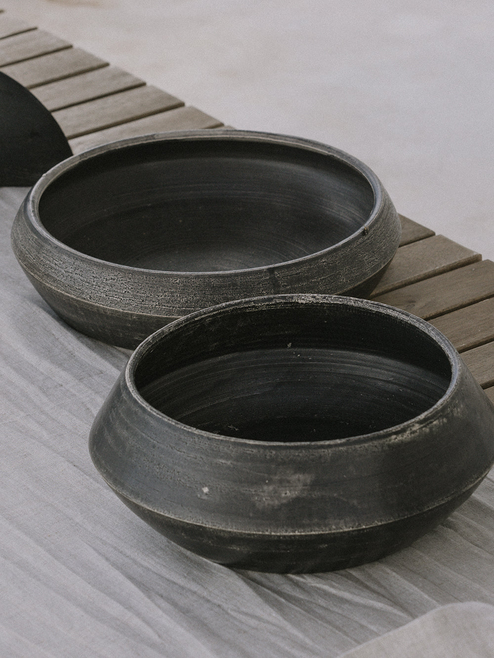 Tall Angular Catchall Bowl, Black