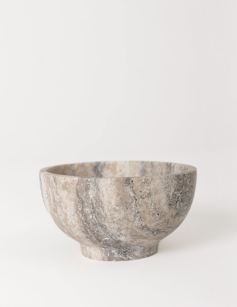 Small Dish, Gray Travertine