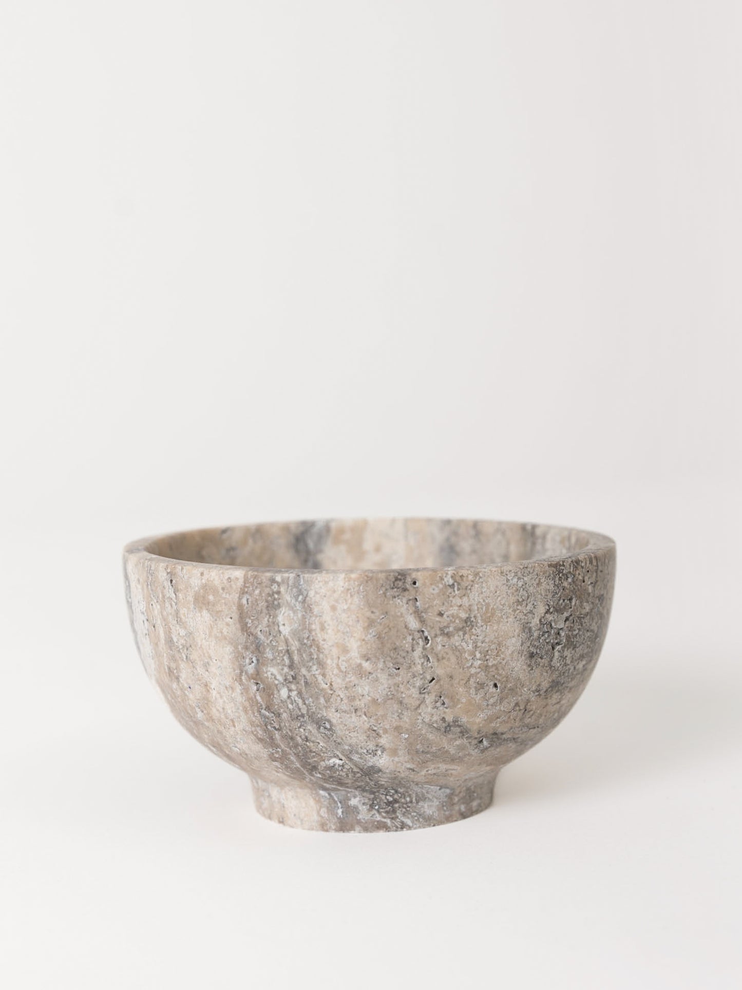 Small Dish, Gray Travertine