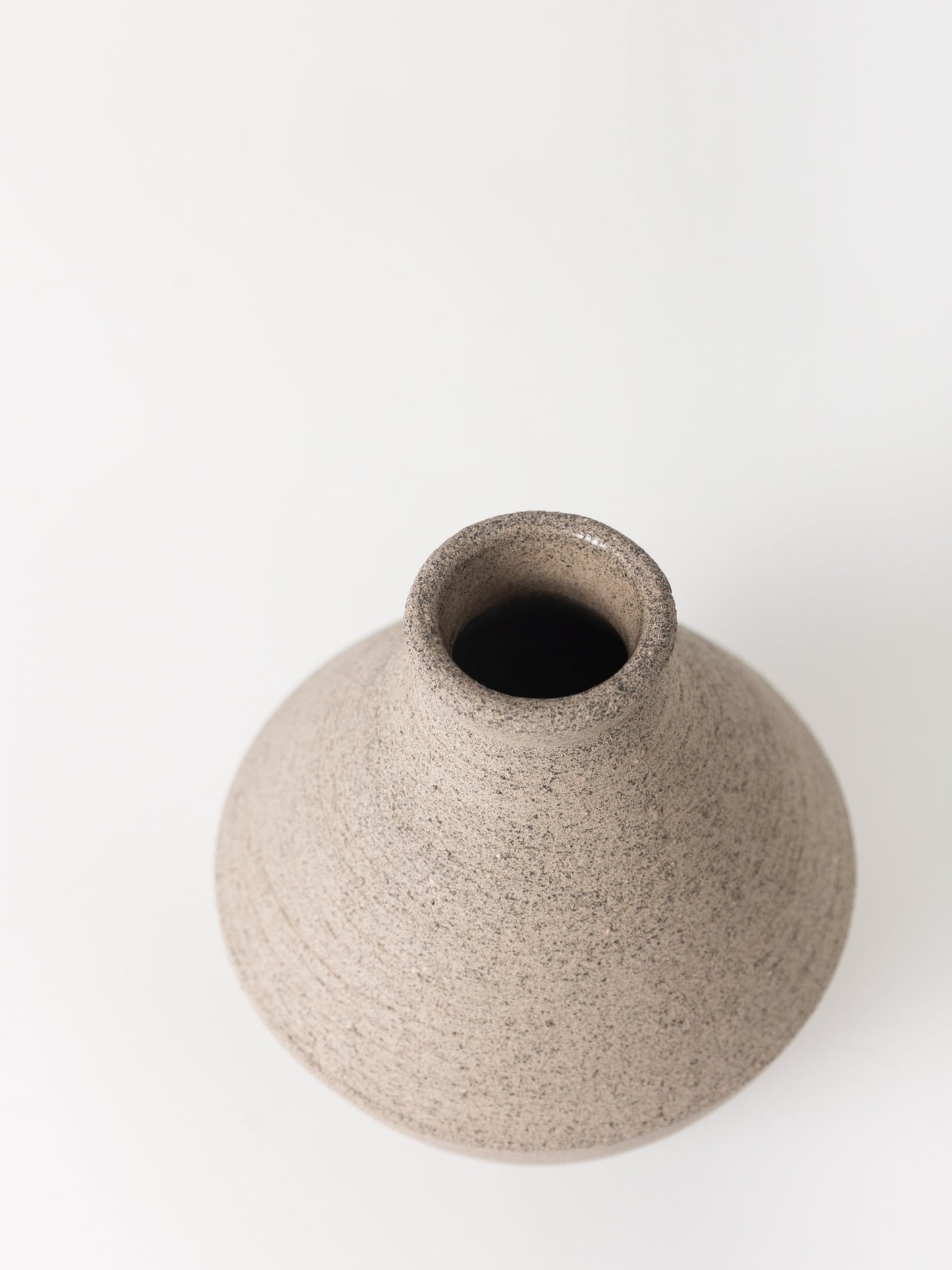 Angular Ceramic Vase, Beige