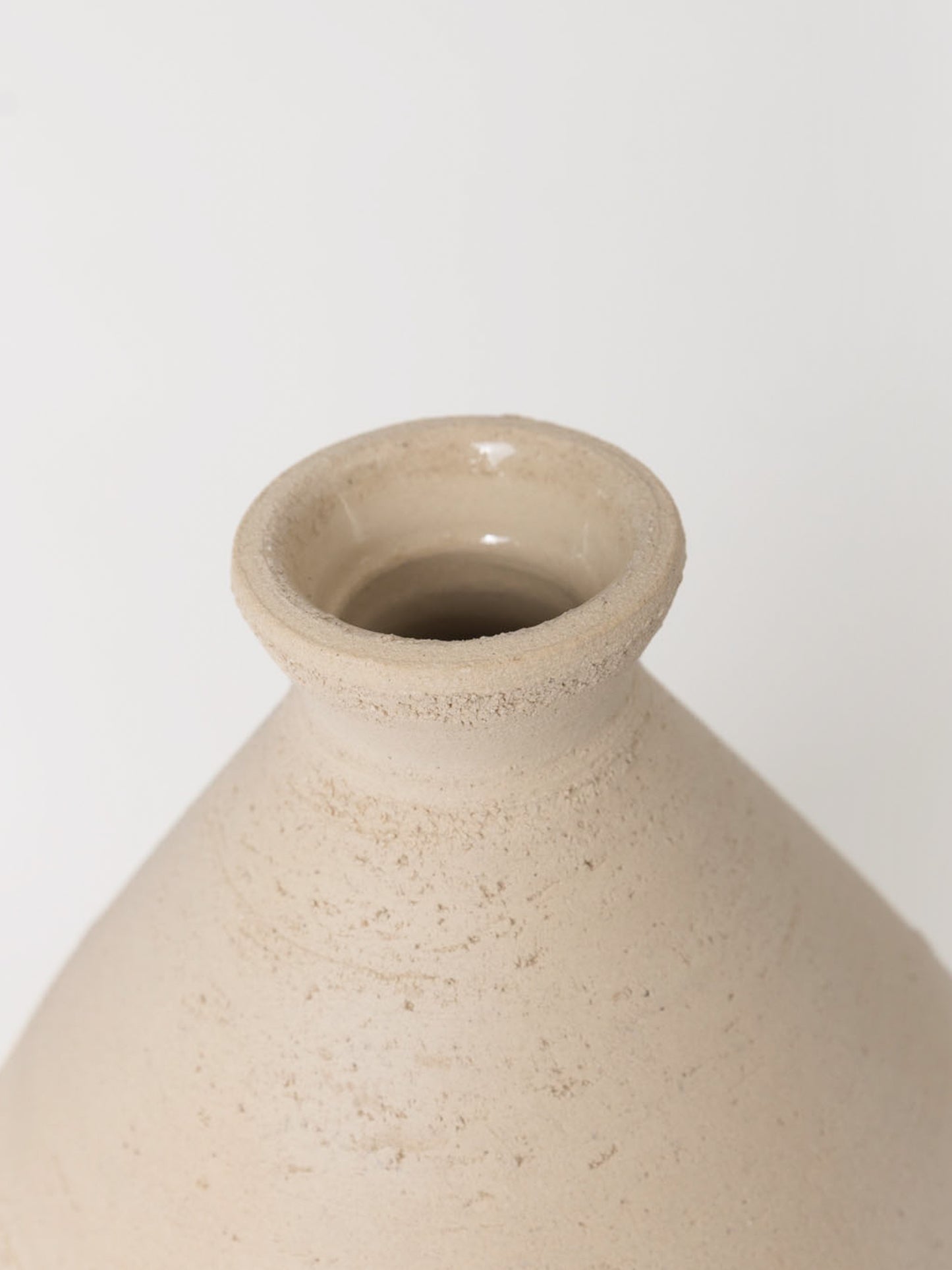 Angular Ceramic Vase, Cream