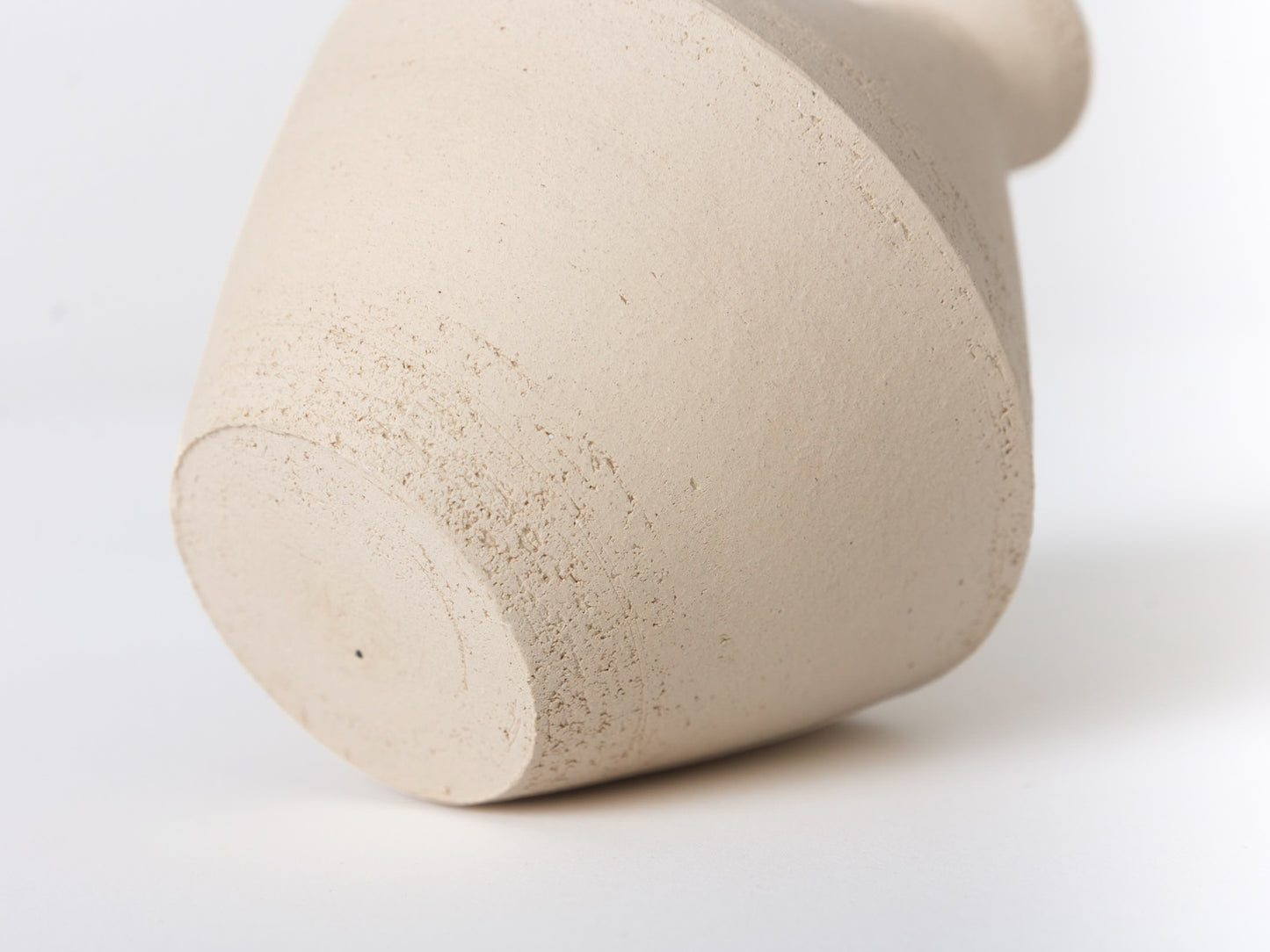 Angular Ceramic Vase, Cream
