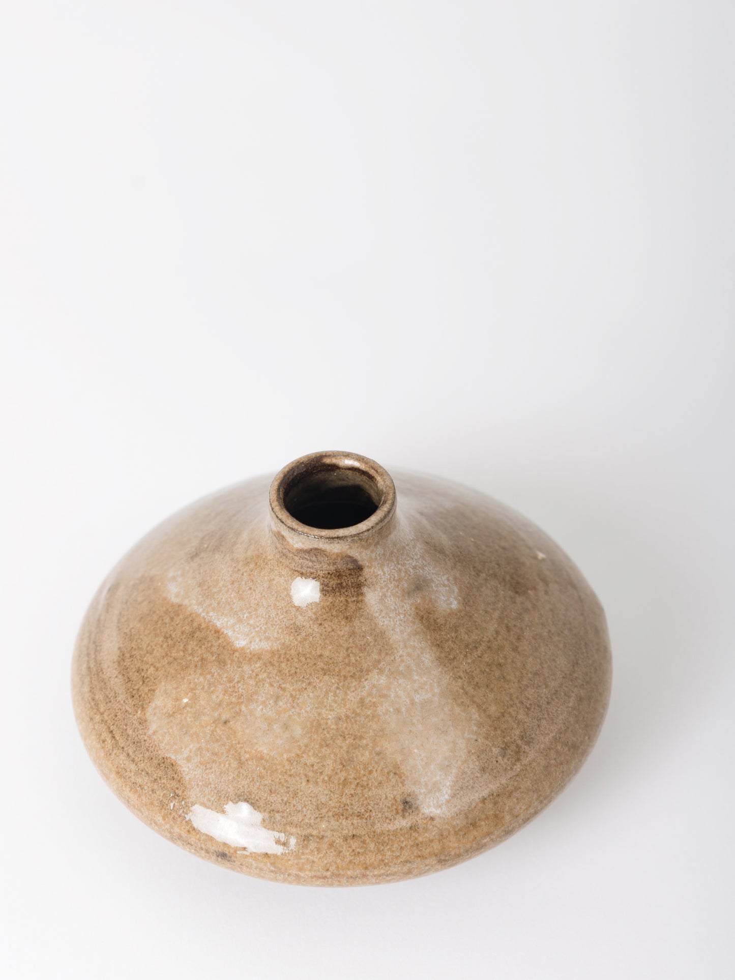 Short Bud Vase, Brown Sheen
