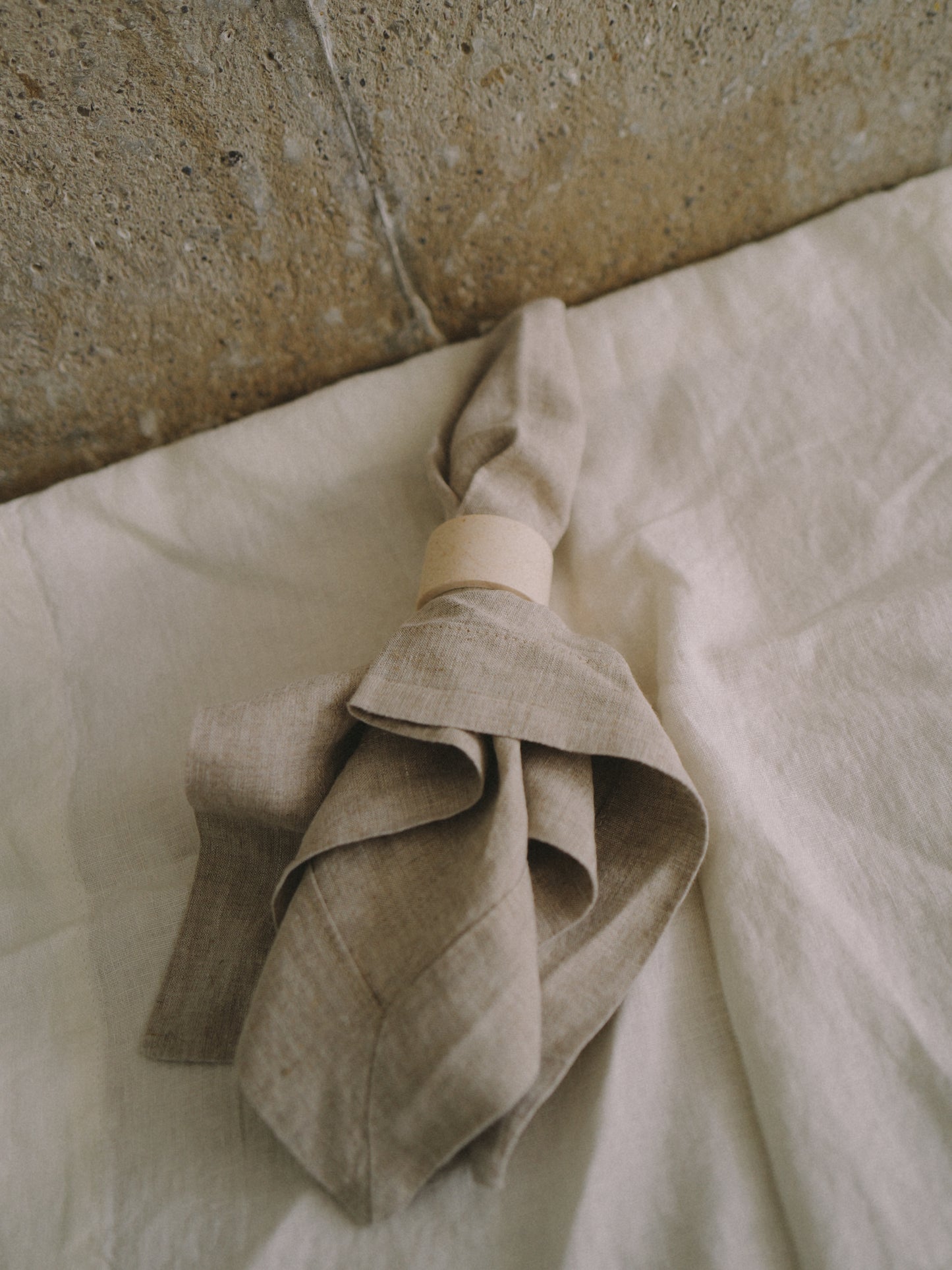 Napkin Ring, Crema Marfil Marble