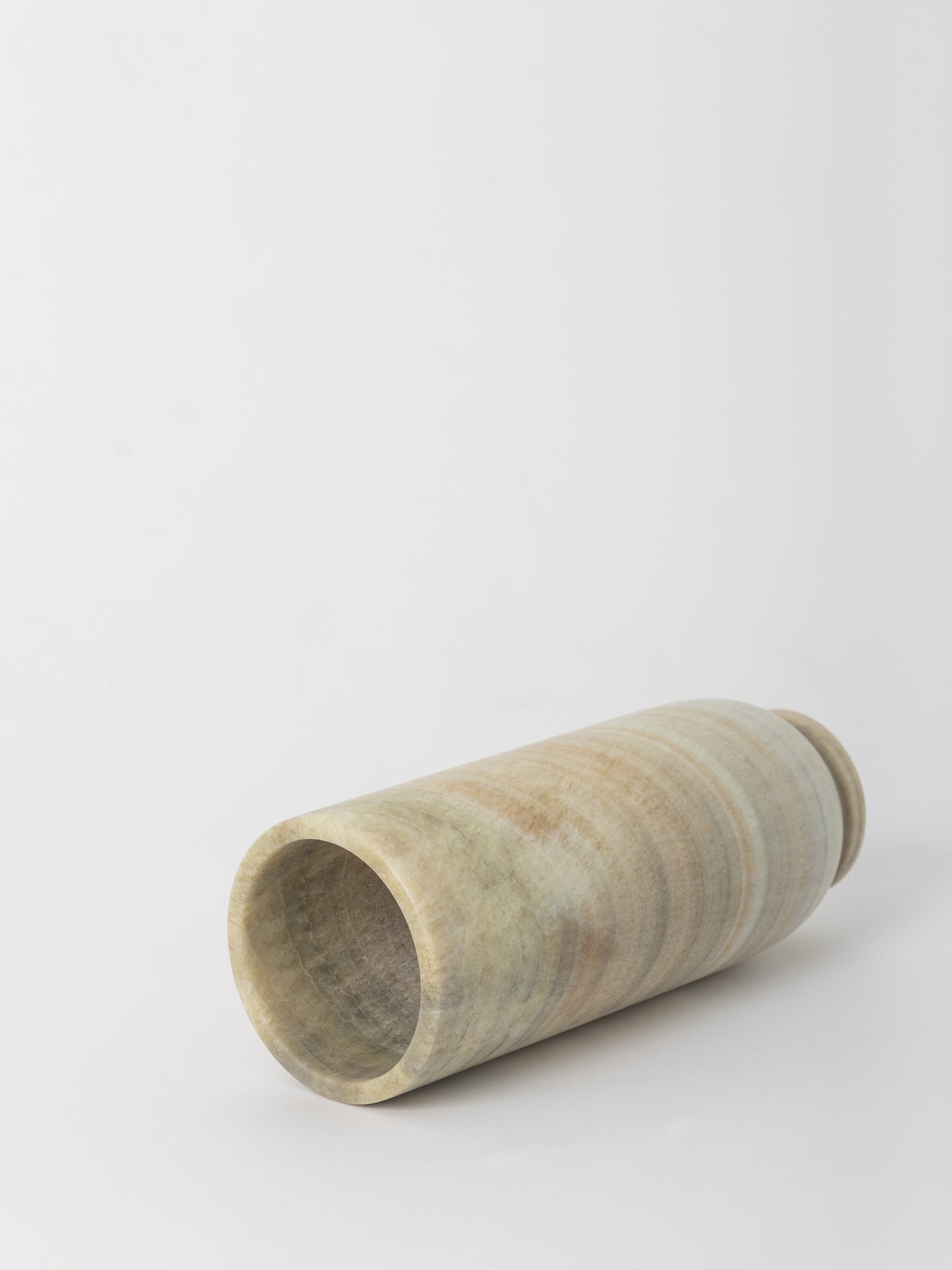 Tall Cylindrical Vase, Onyx Marble