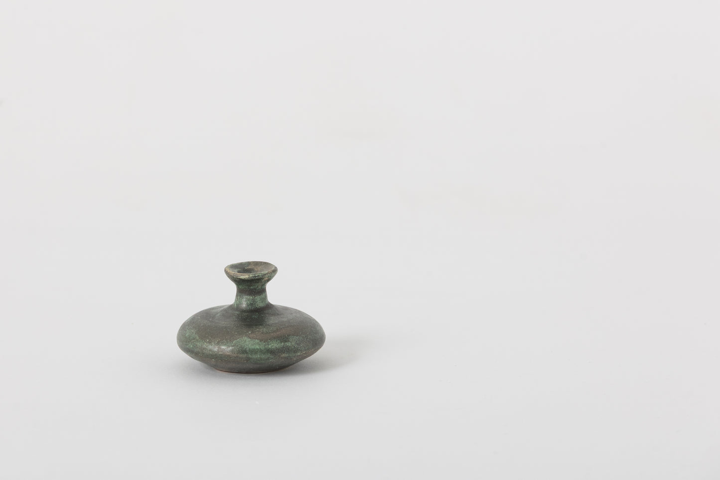 Ceramic Mini Vase, Verdigris