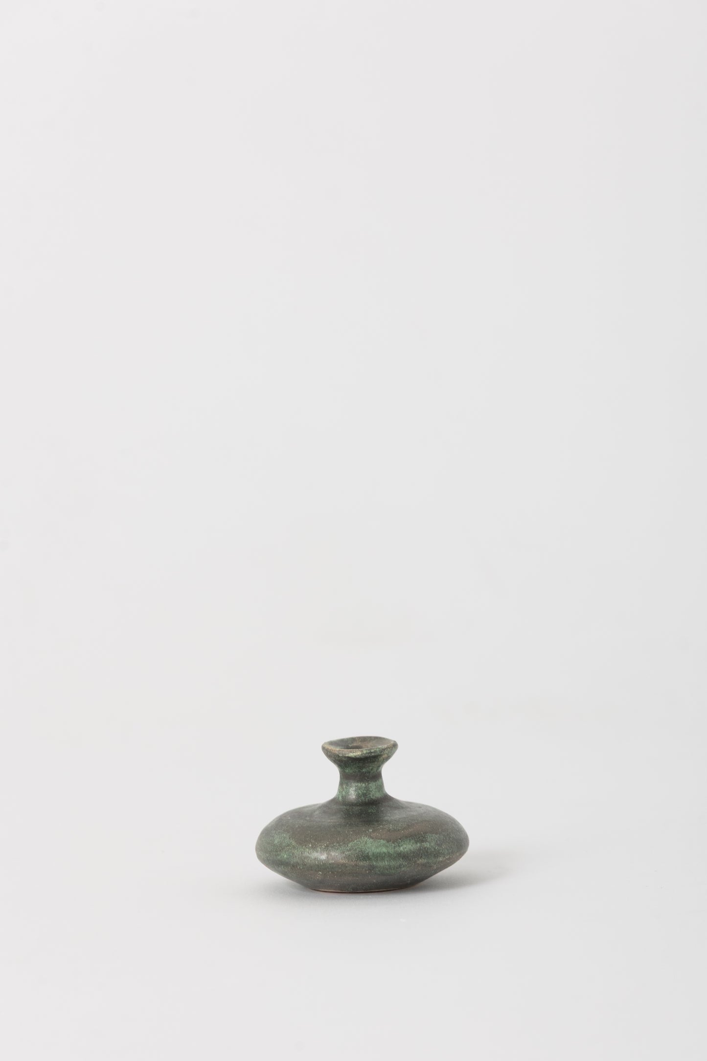 Ceramic Mini Vase, Verdigris