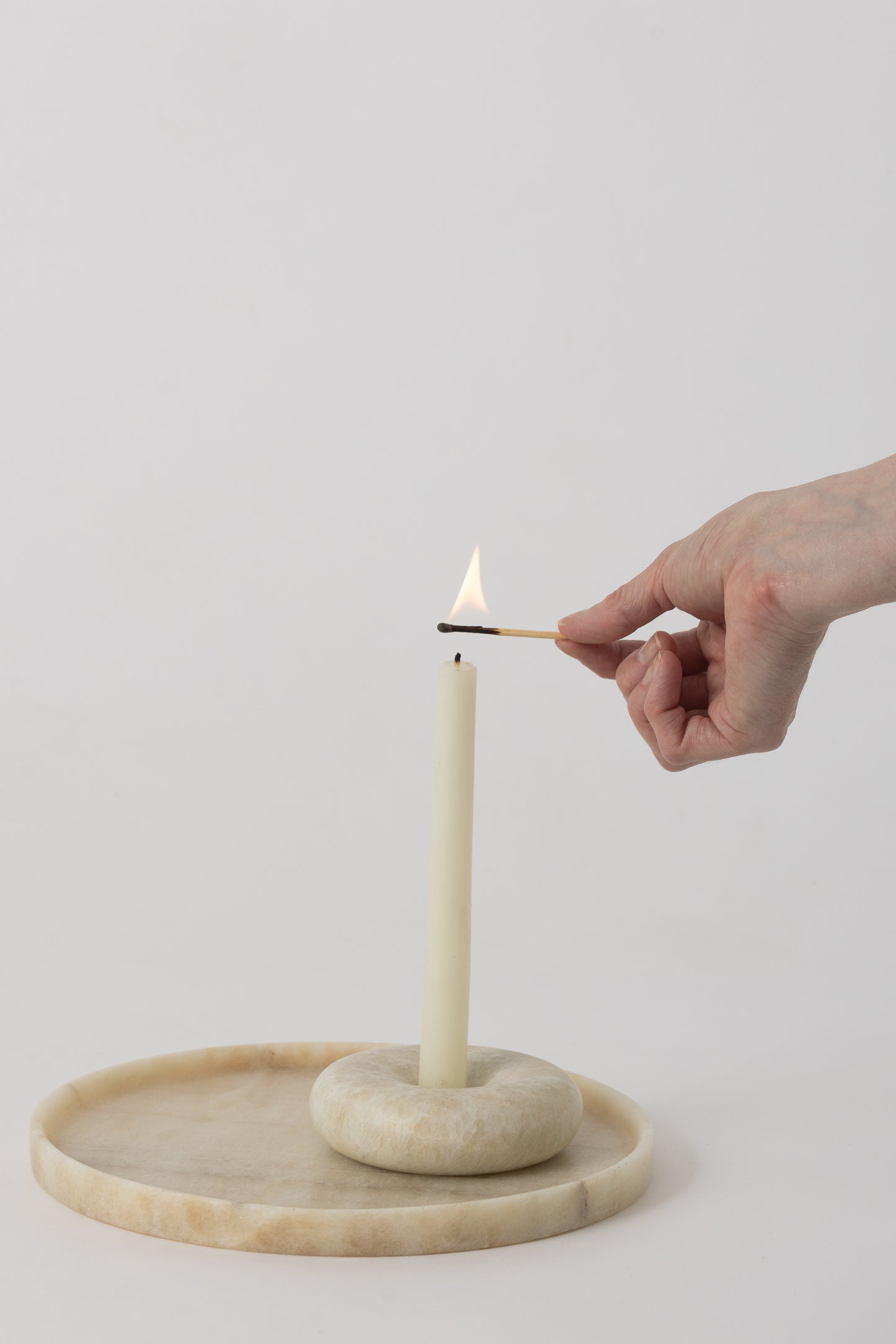 Donut Candle Holder, Onyx Mable