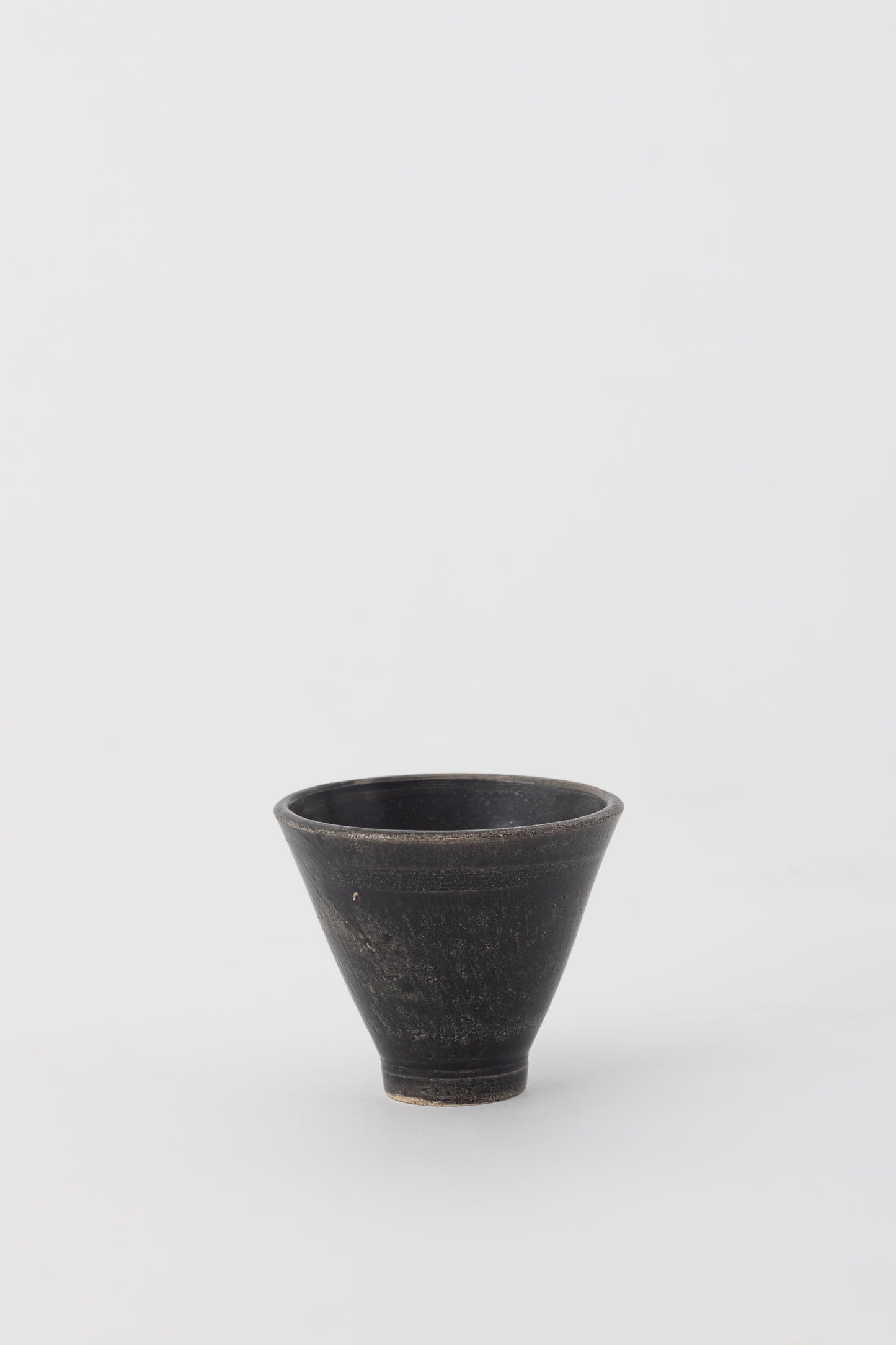 Small Ceramic Pedestal Bowl, Black