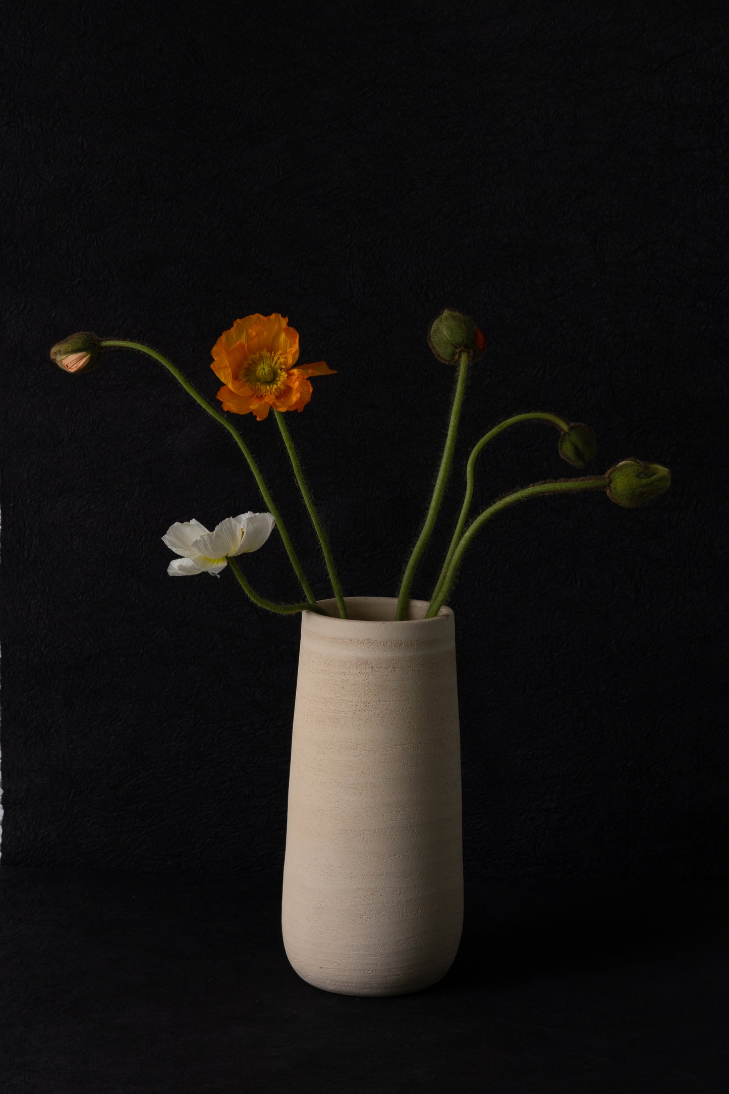 Tall Ceramic Vase, Cream
