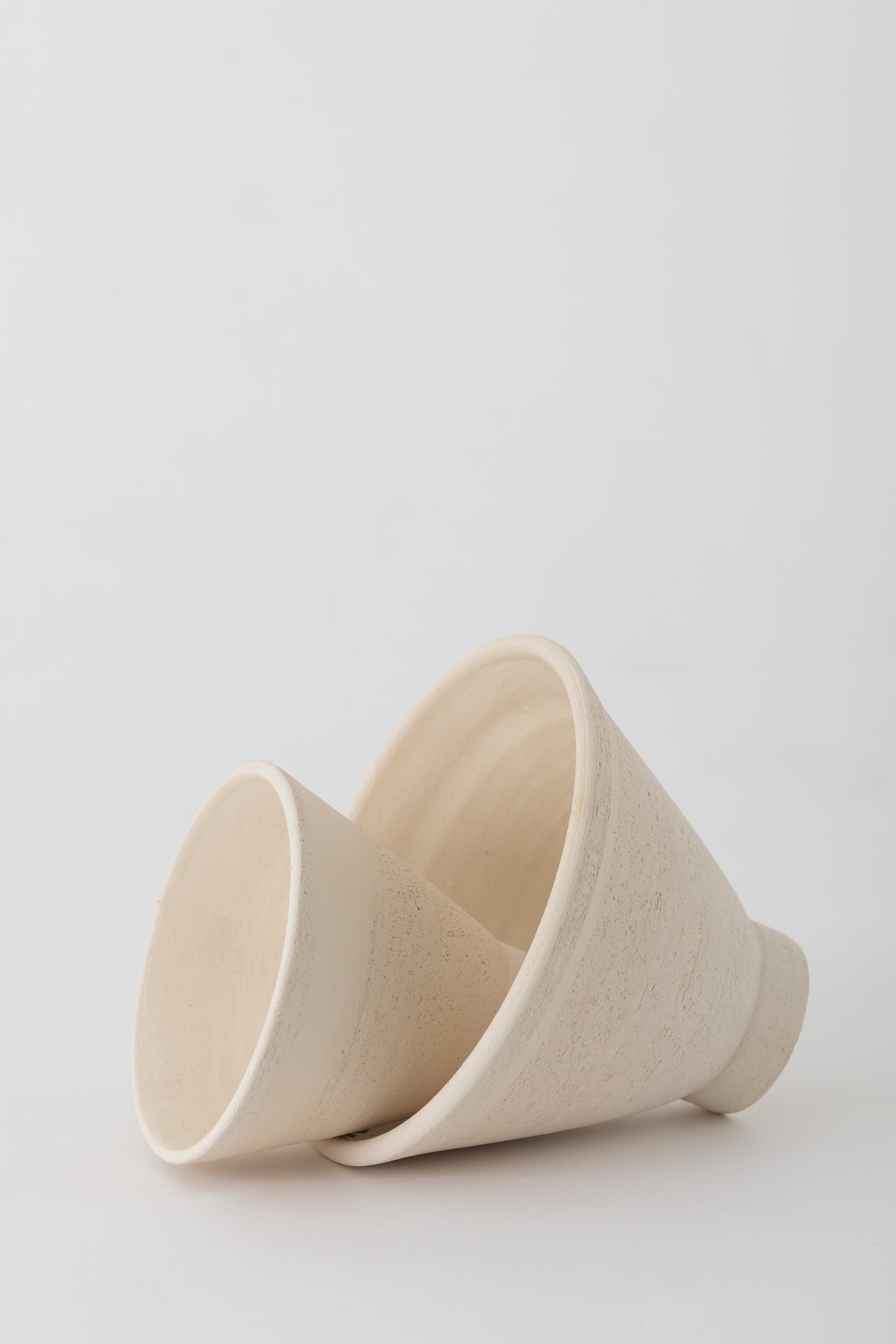 Small Ceramic Pedestal Bowl, Cream