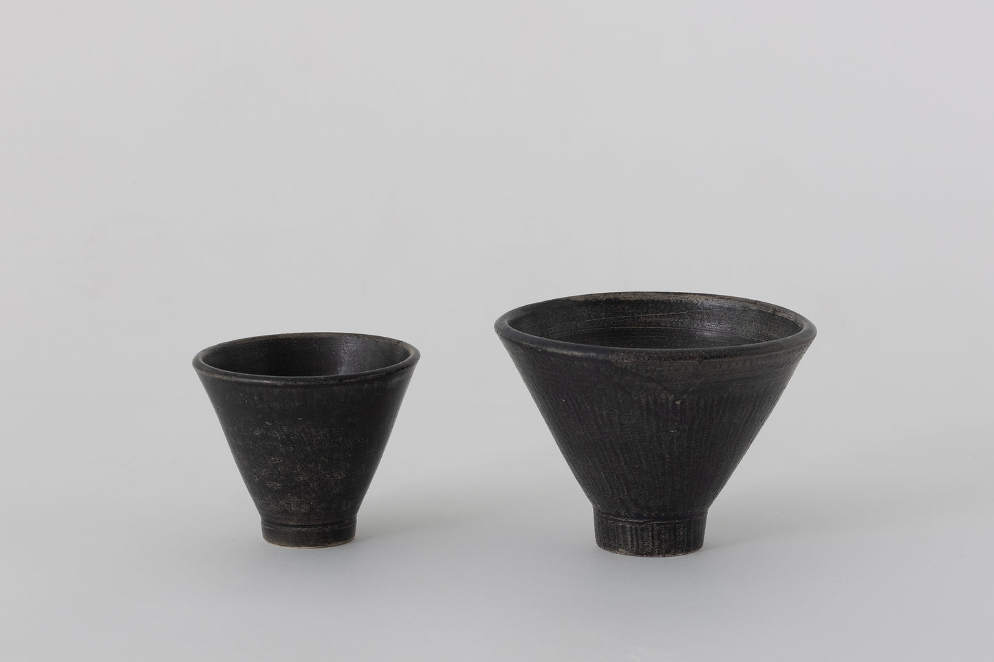 Small Ceramic Pedestal Bowl, Black