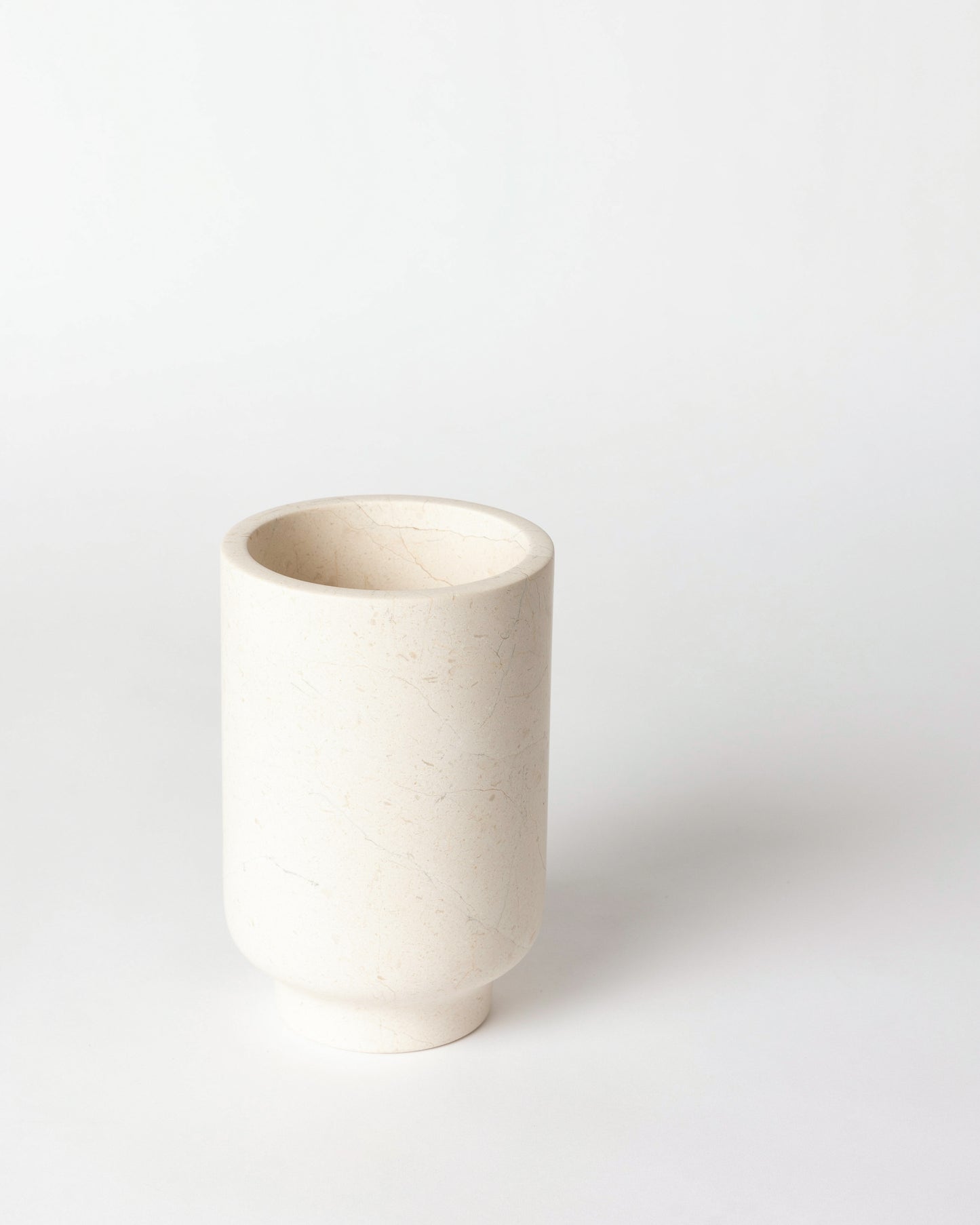 Large Vase, Crema Marfil Marble