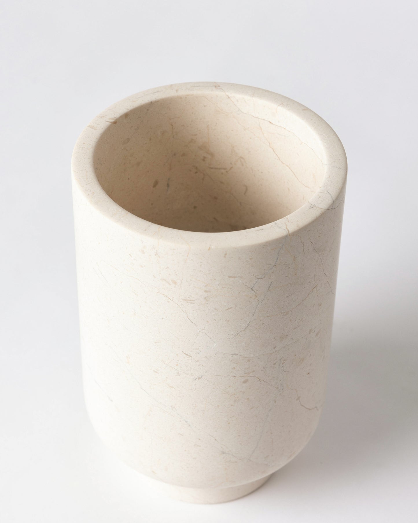 Large Vase, Crema Marfil Marble