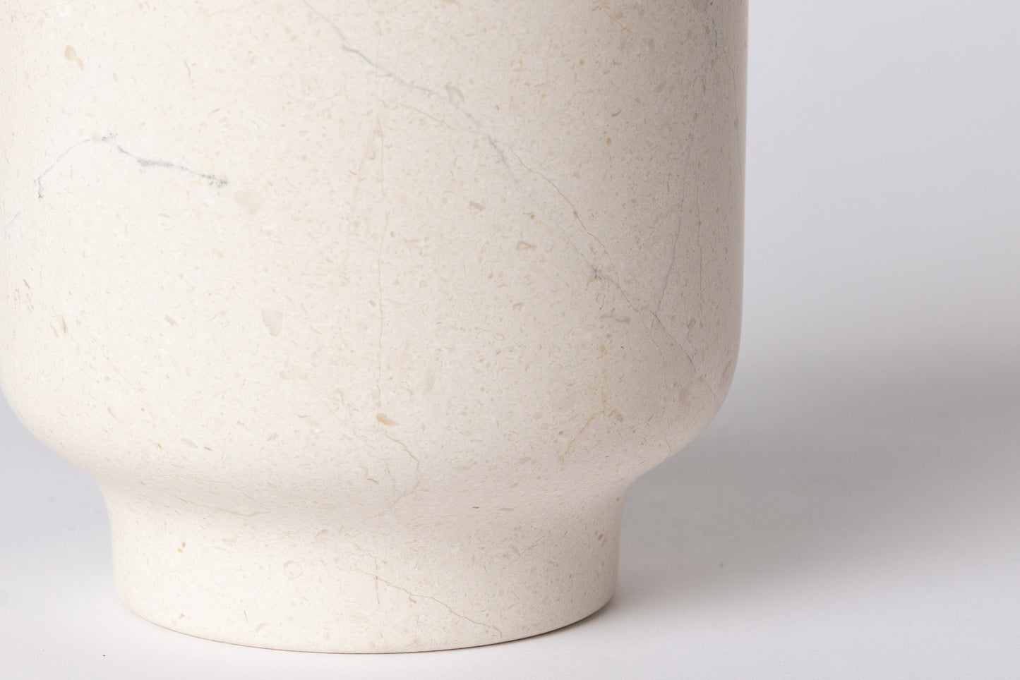 Large Vase, Crema Marfil Marble