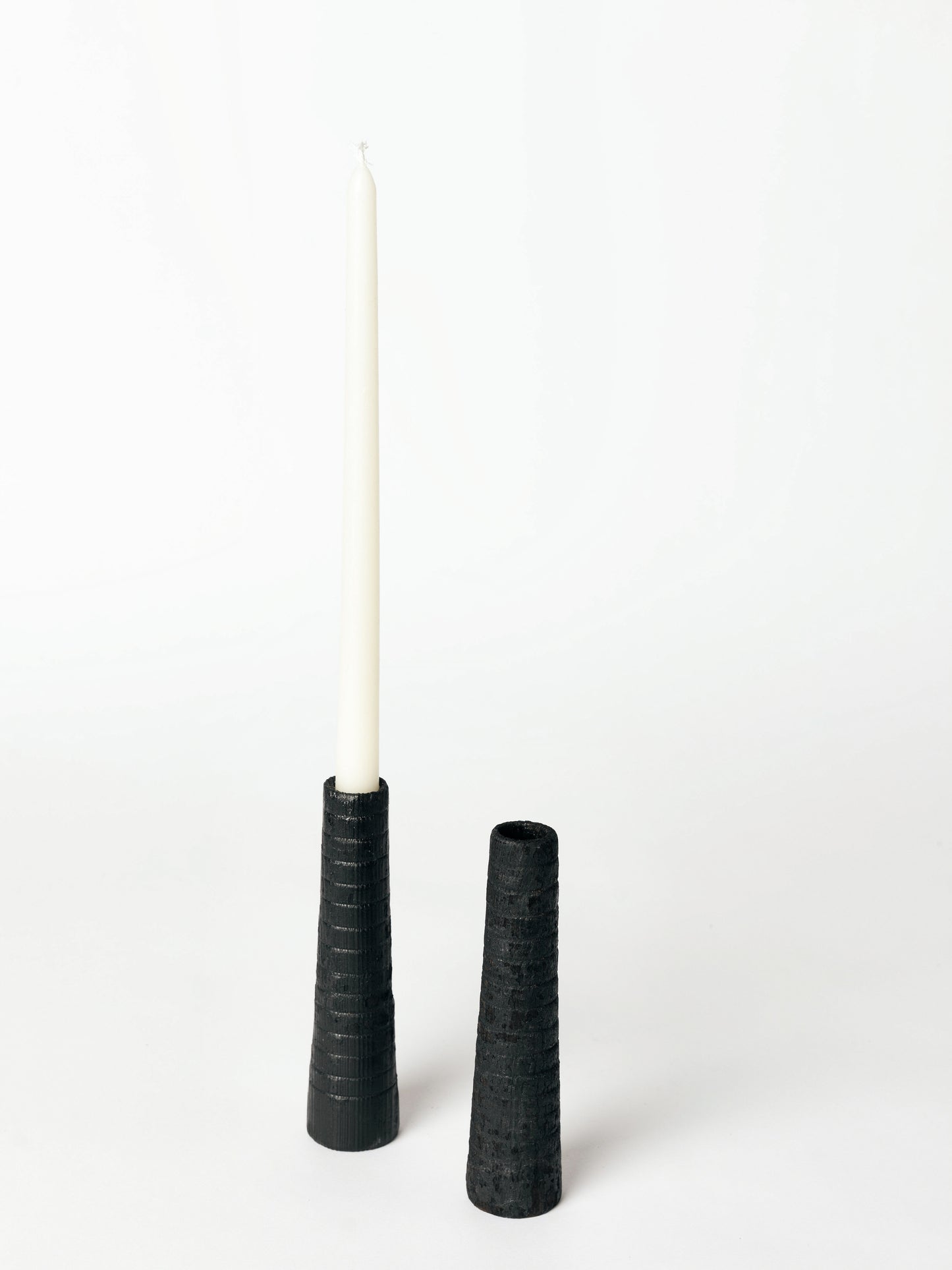 Burnt Wood Candle Holder, Large