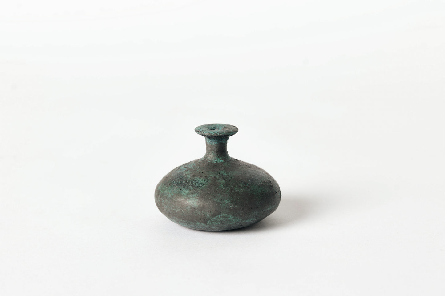 Ceramic Mini Vase, Verdigris