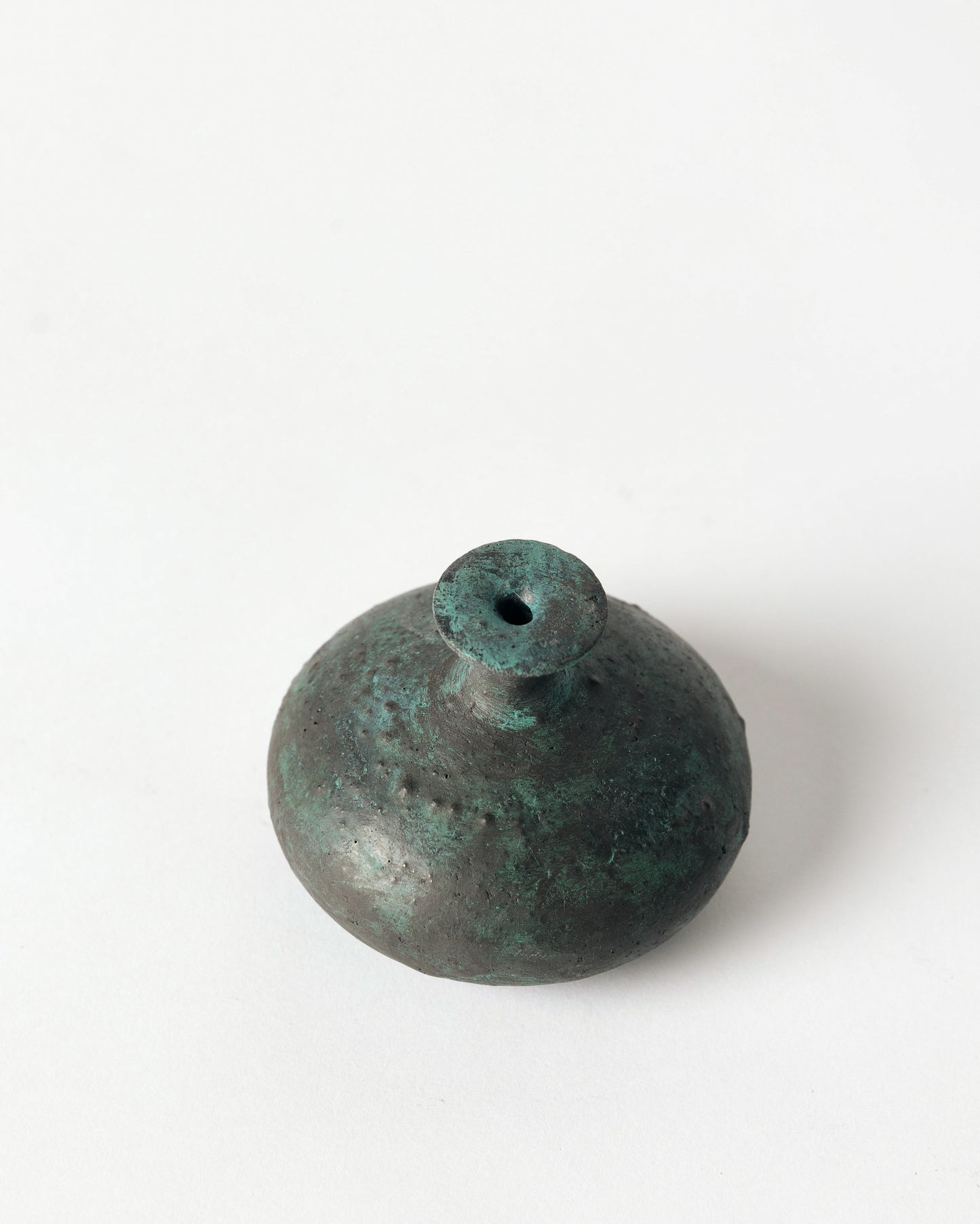 Ceramic Mini Vase, Verdigris