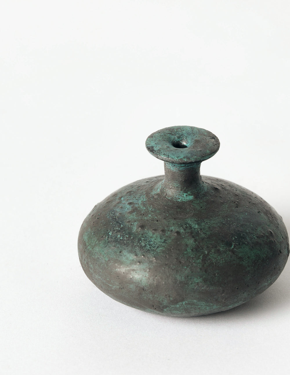 Ceramic Mini Vase, Verdigris