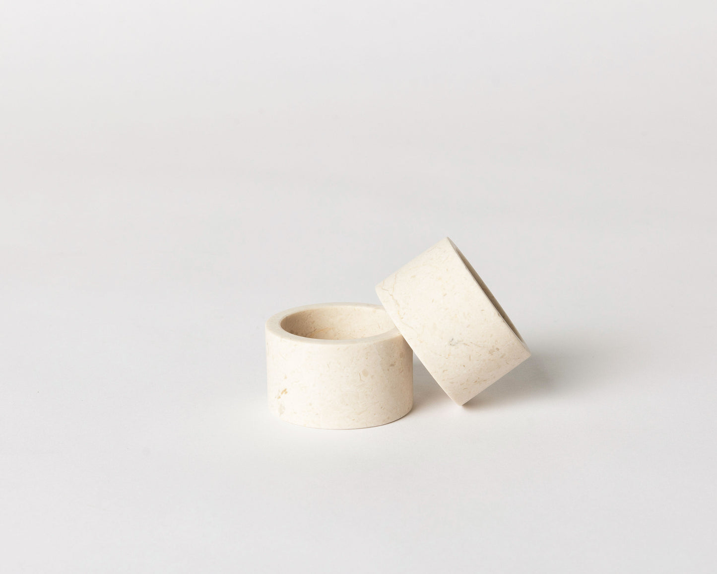 Napkin Ring, Crema Marfil Marble