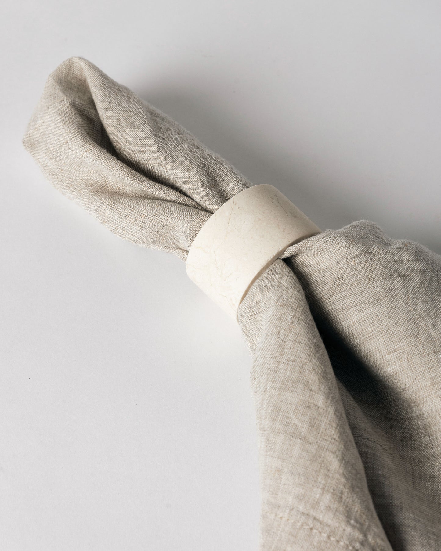 Napkin Ring, Crema Marfil Marble