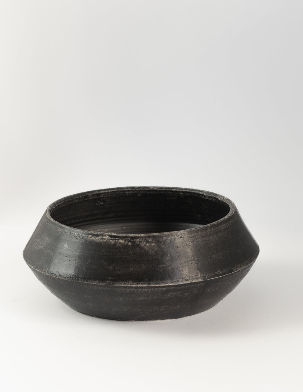 Tall Angular Catchall Bowl, Black