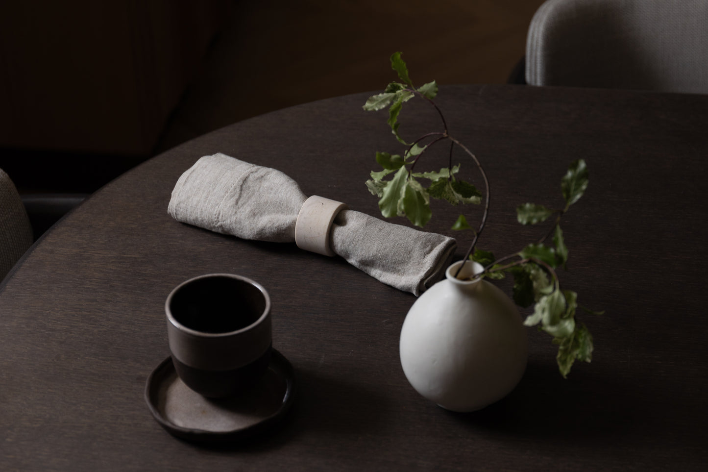 Napkin Ring, Crema Marfil Marble