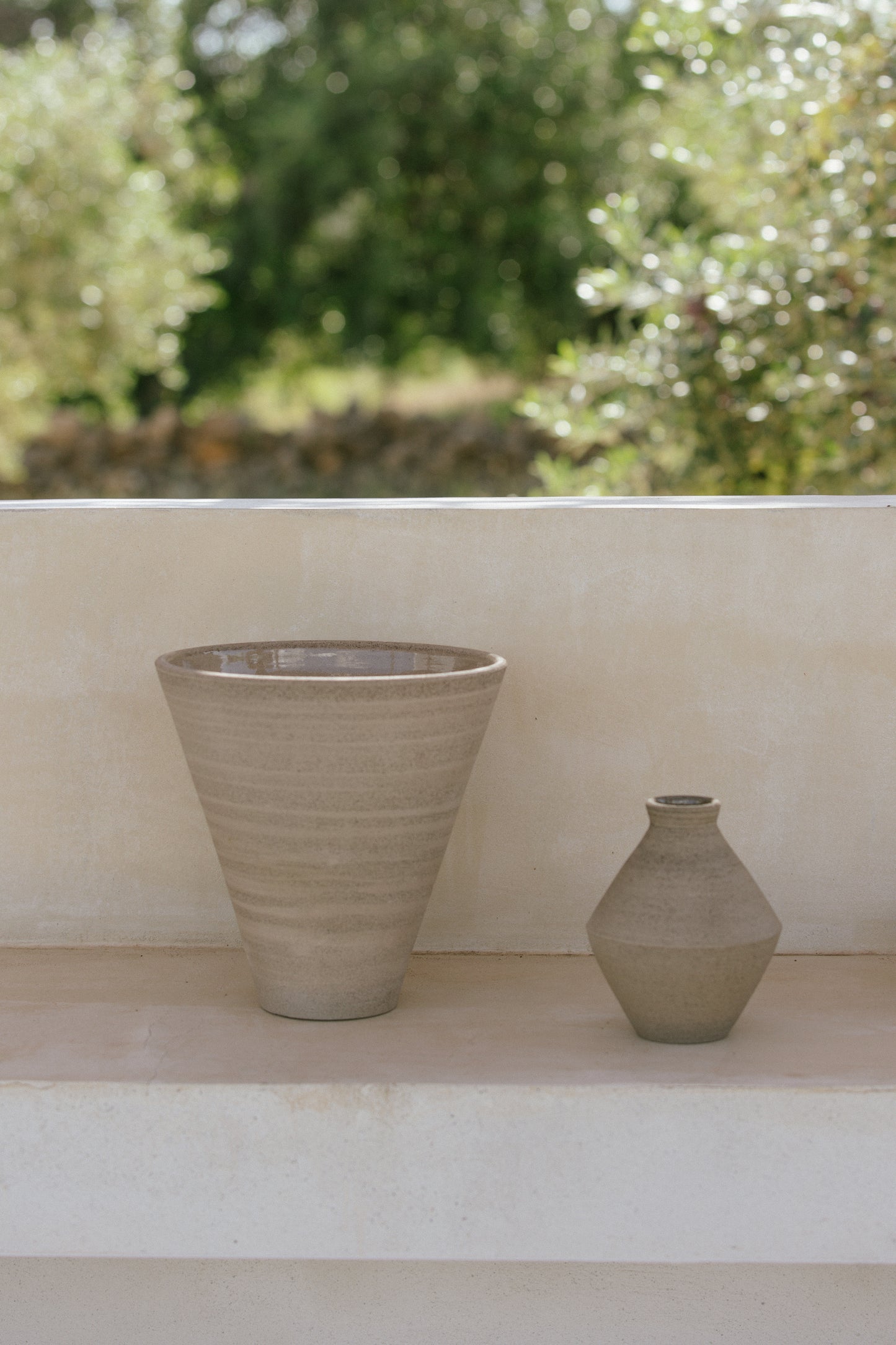 Ceramic Orchid Pot, Gray