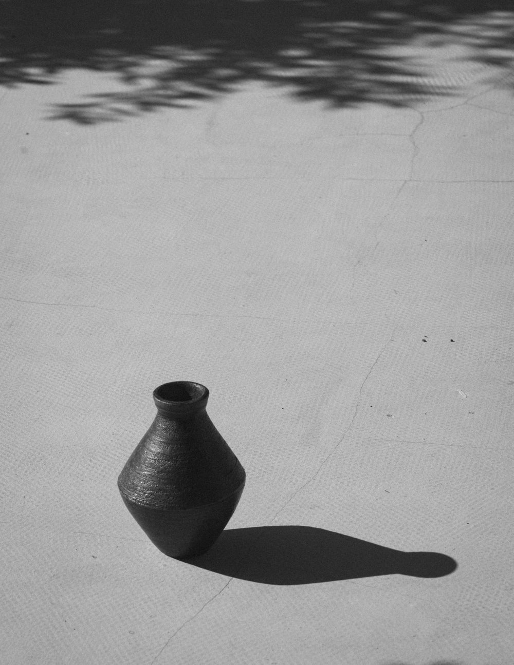 Angular Ceramic Vase, Black