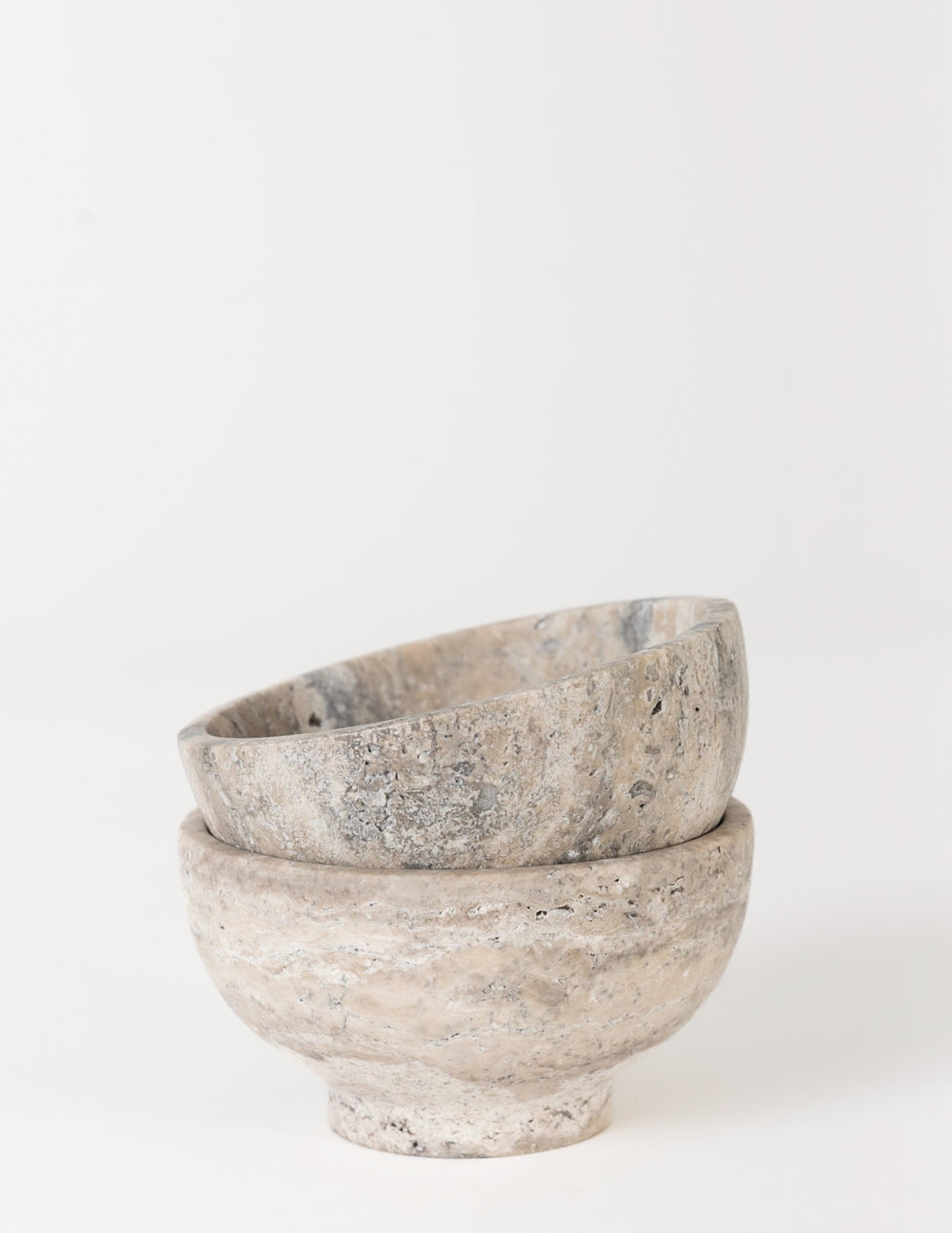 Small Dish, Gray Travertine