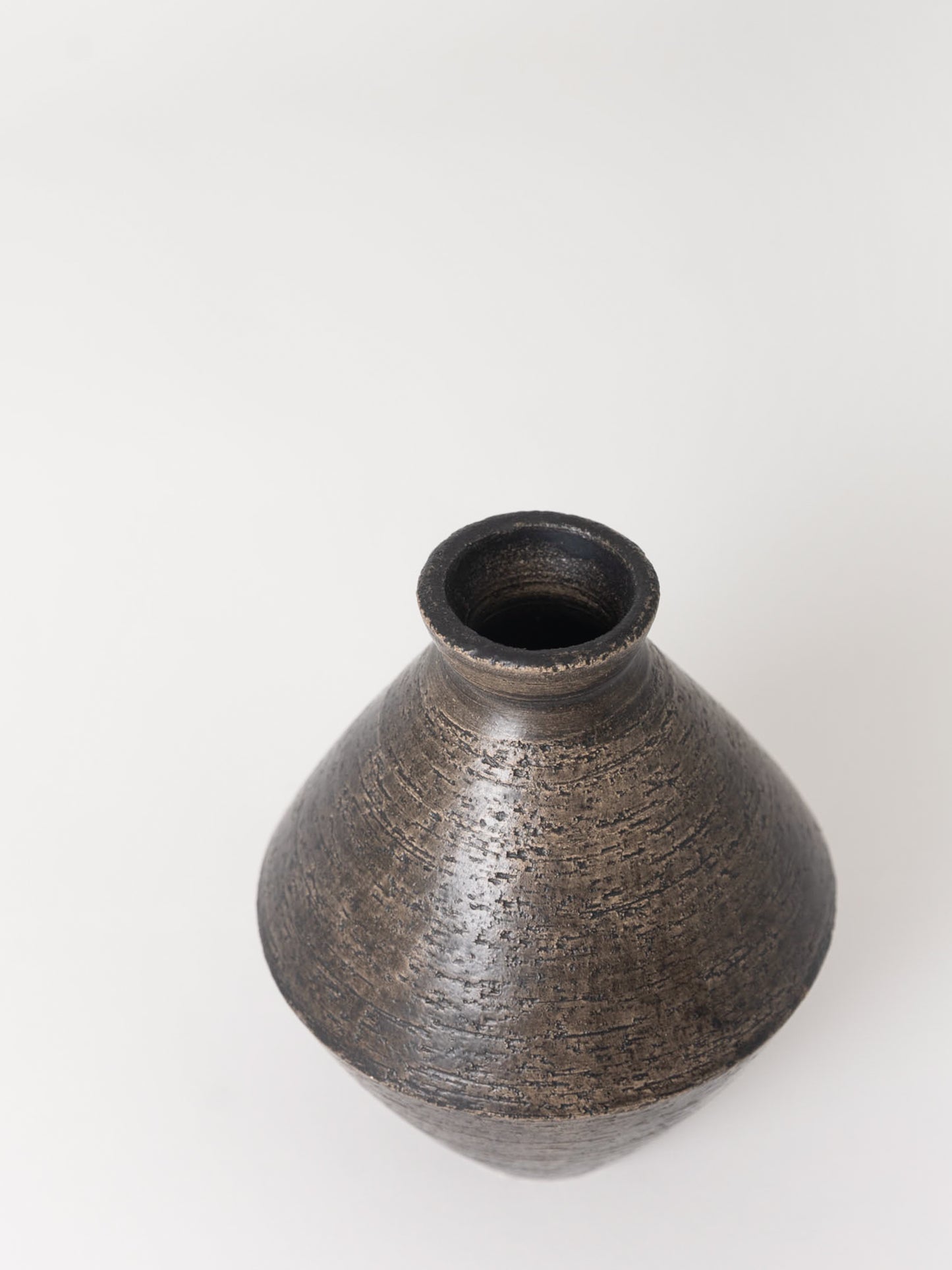 Angular Ceramic Vase, Black