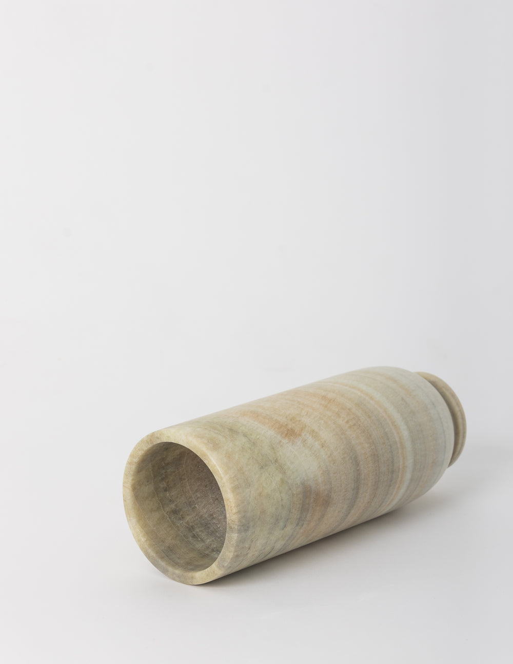 Tall Cylindrical Vase, Onyx Marble