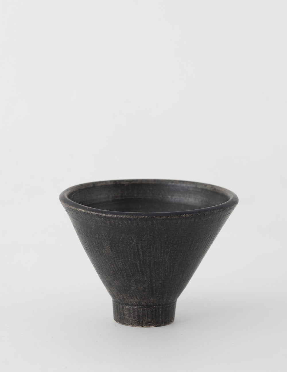 Medium Ceramic Pedestal Bowl, Black