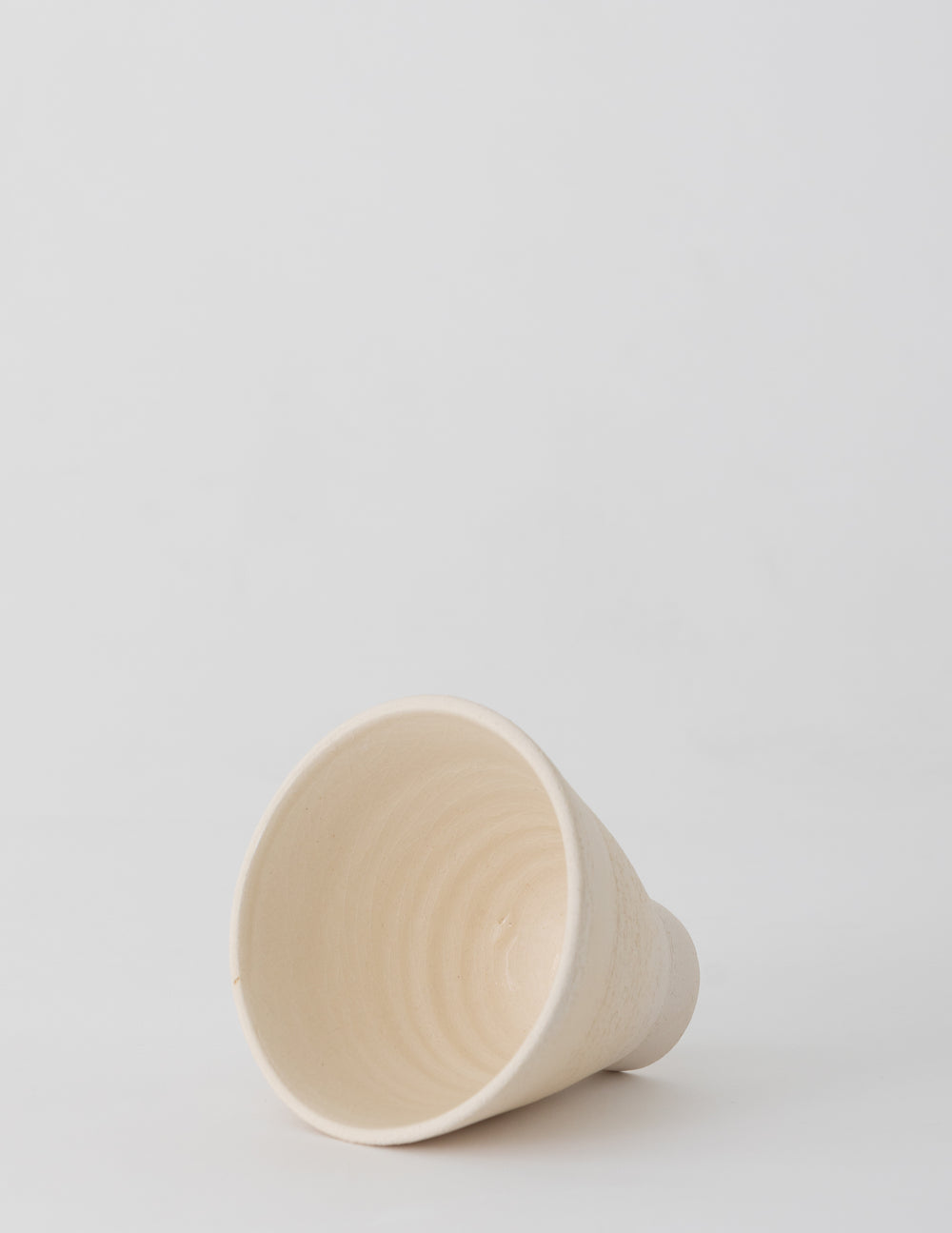 Small Ceramic Pedestal Bowl, Cream