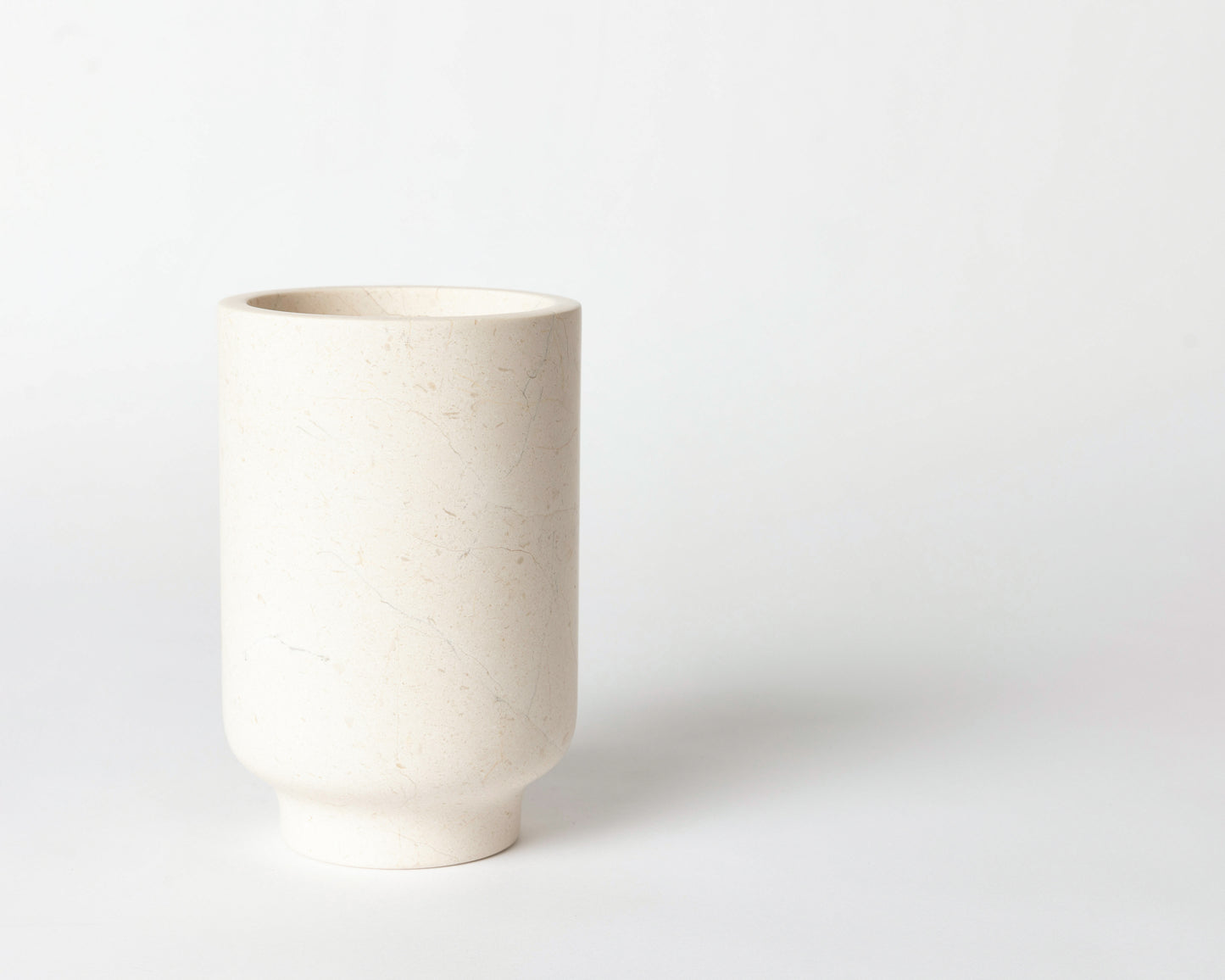 Large Vase, Crema Marfil Marble