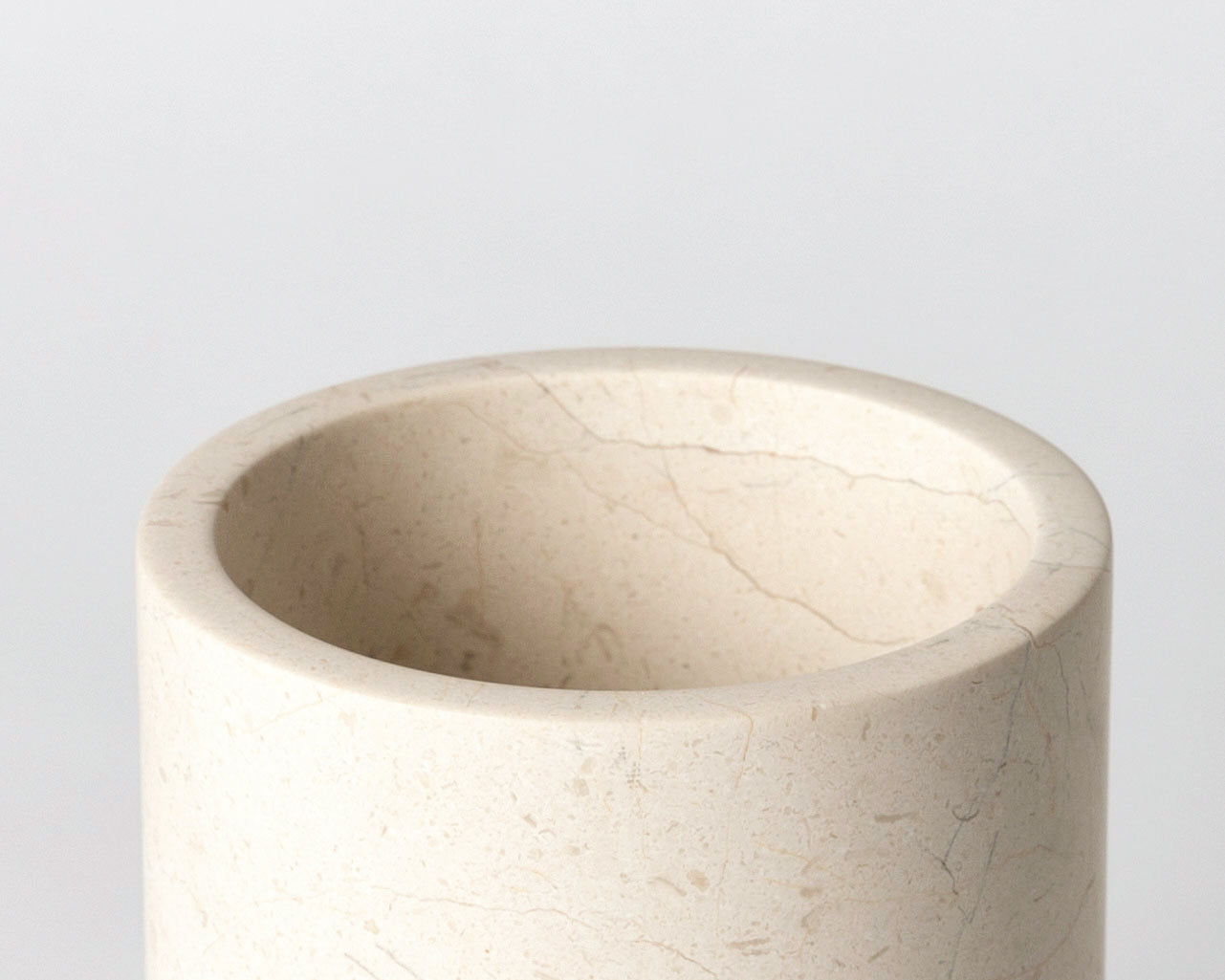 Large Vase, Crema Marfil Marble