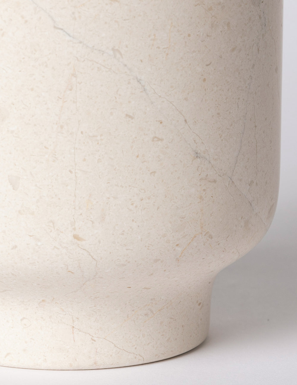 Large Vase, Crema Marfil Marble