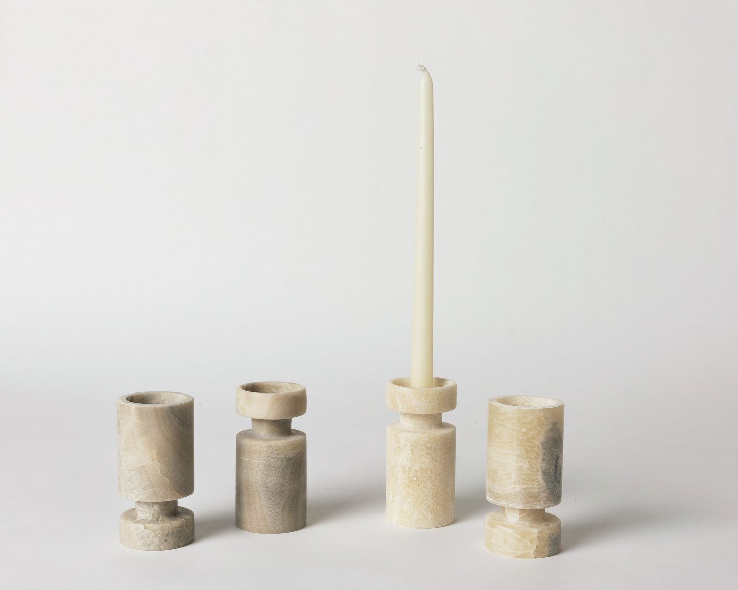 Vase/Candle Holder, Onyx Marble