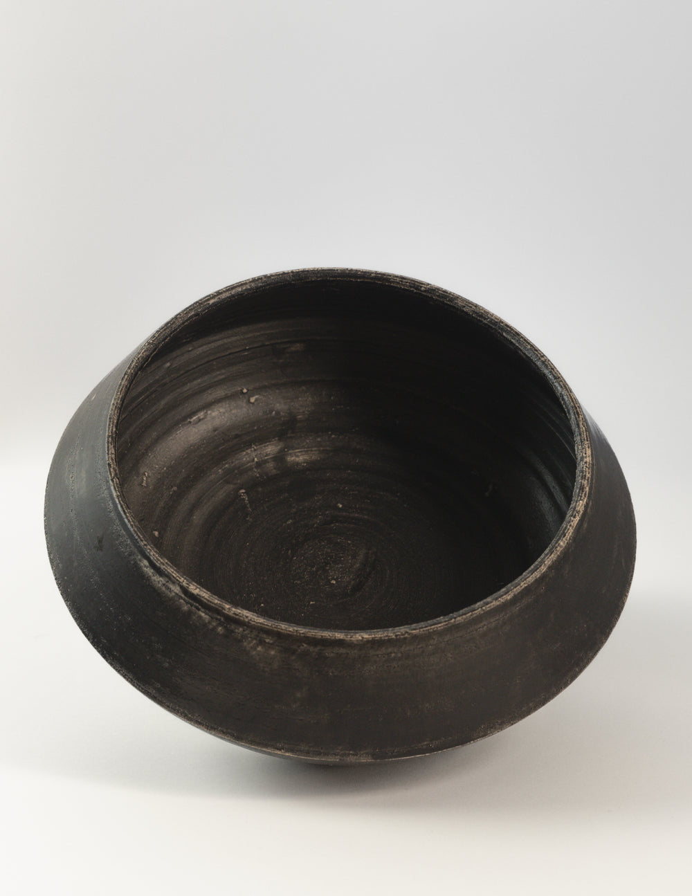 Tall Angular Catchall Bowl, Black